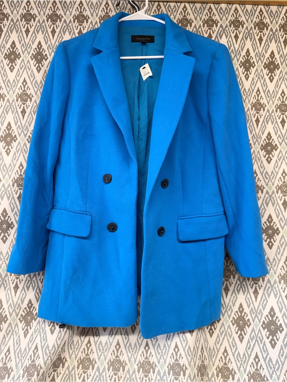Talbots Electric Blue Double-Breasted Blazer